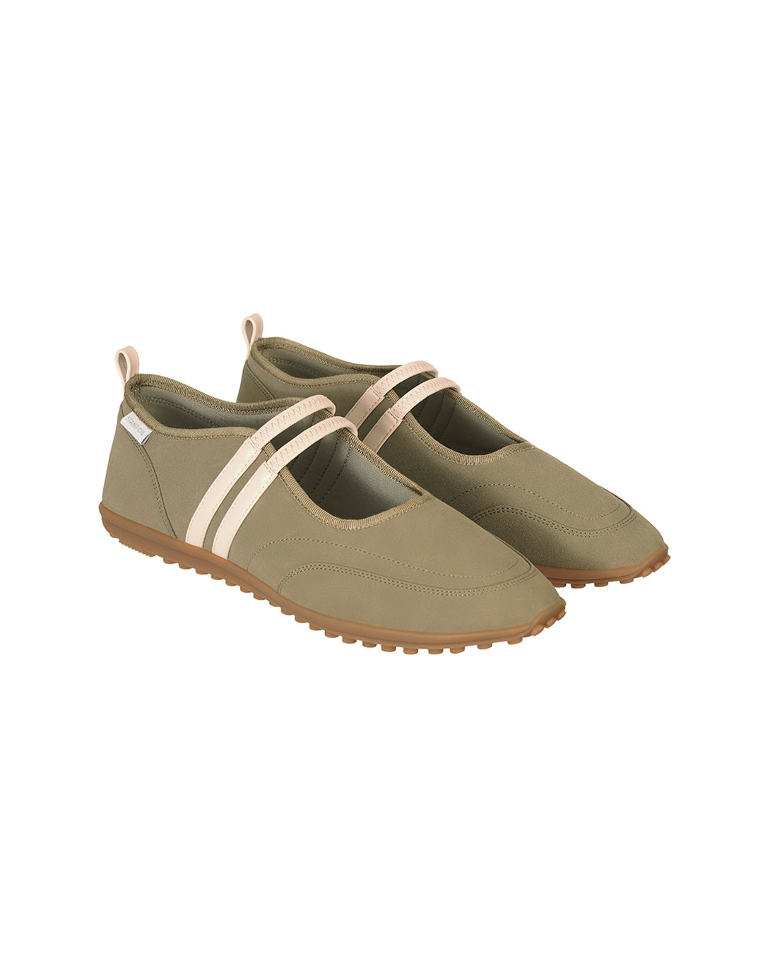 Strap Mary Jane Sneakers / Khaki Combi