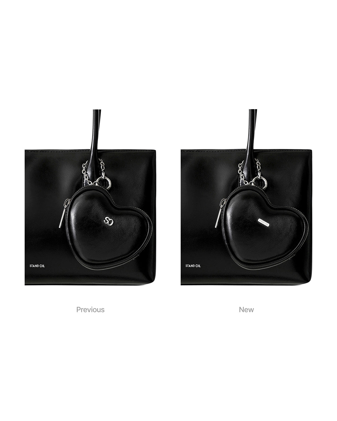 Heart Pods Keyring / Black