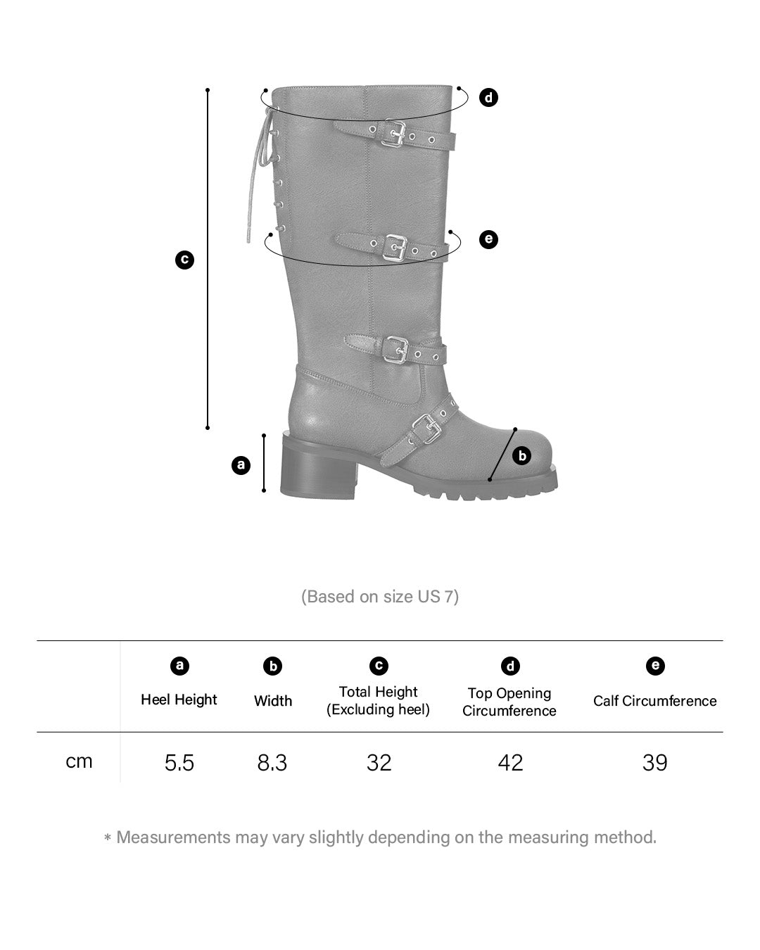 Buckle Tied Long Boots / Washed Gray