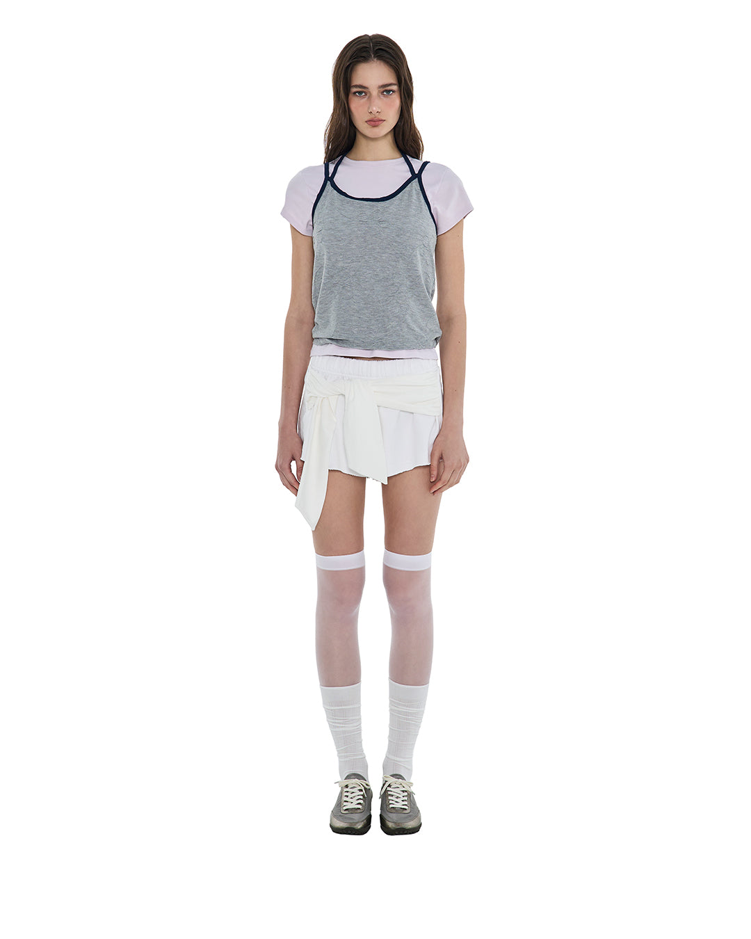 Sophie Flat Sneakers  / Metallic Gray