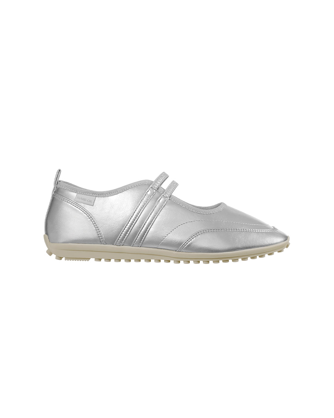 Strap Mary Jane Sneakers / Silver