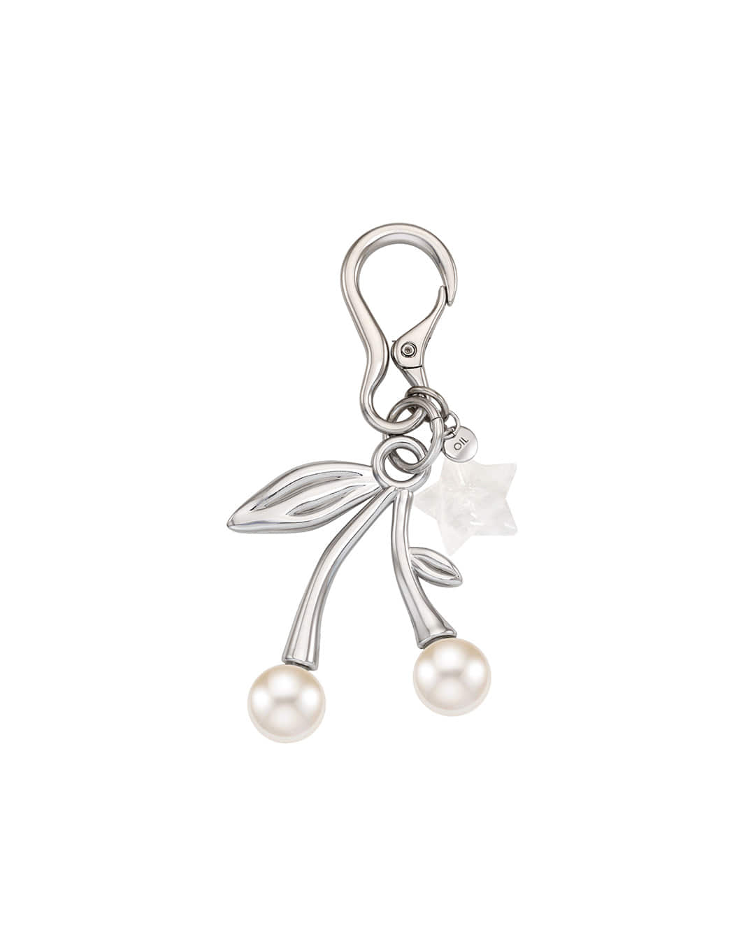 Cherry Pearl Keyring / Silver