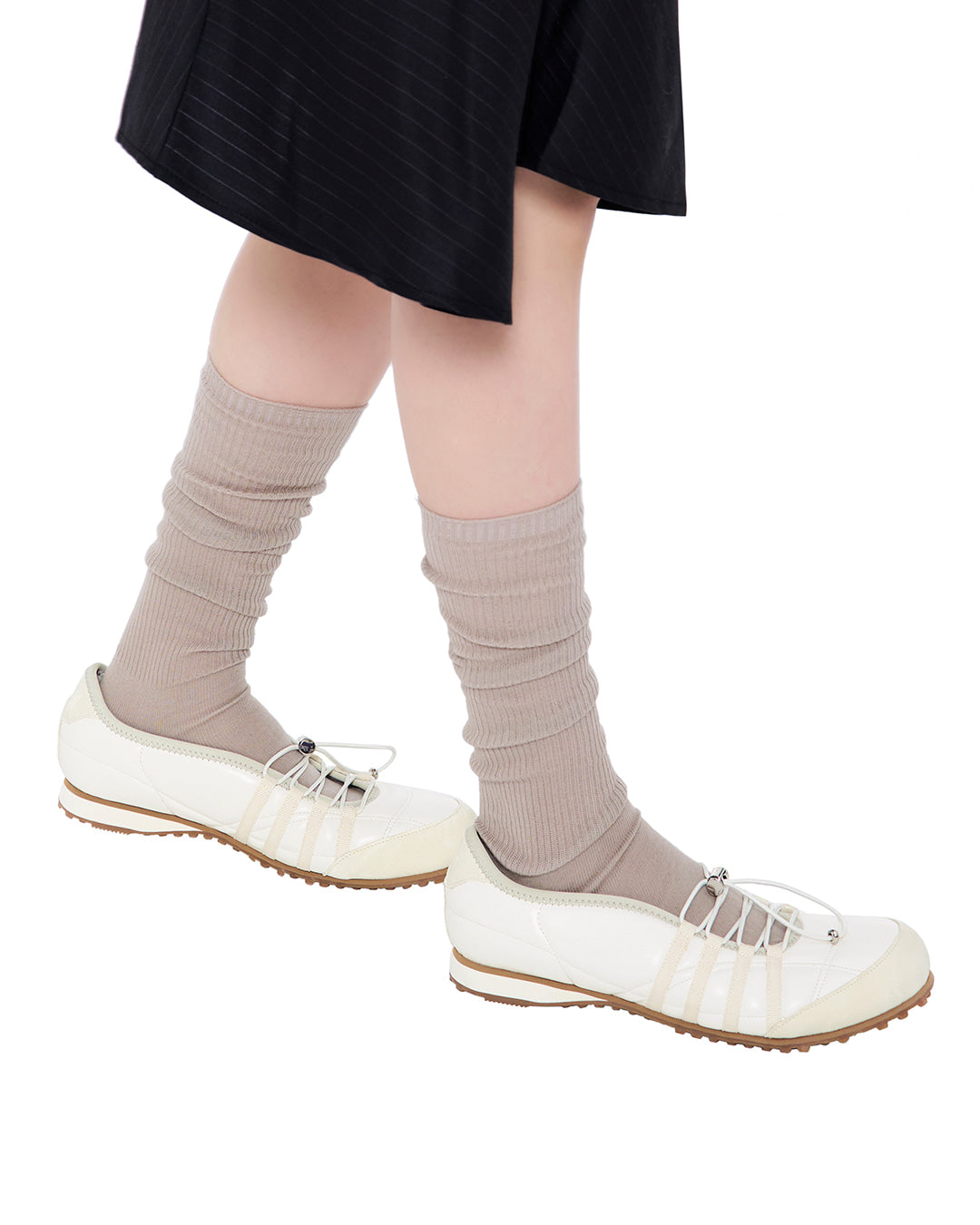 Tie Maryjane Sneakers / Cream