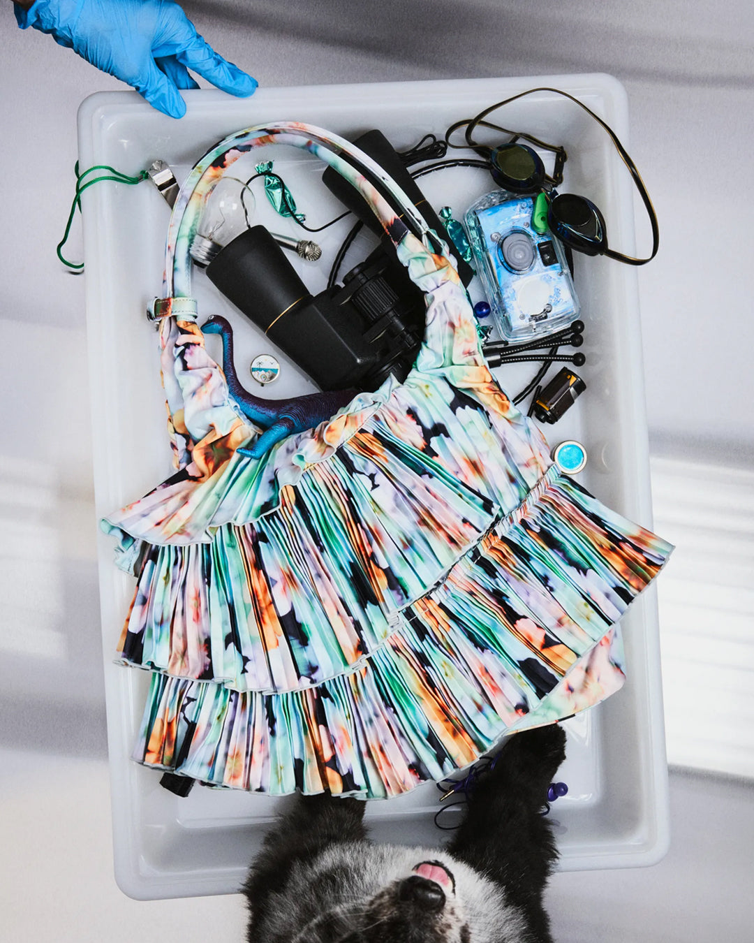 Cloud Ringo Bag / Orange Blur Floral
