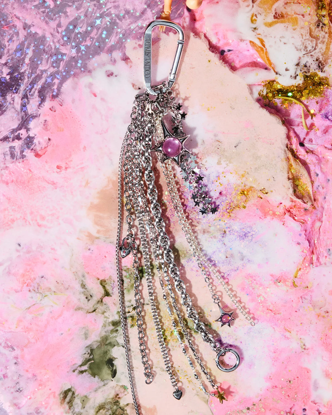 Cosmic Drop Key Ring / Silver