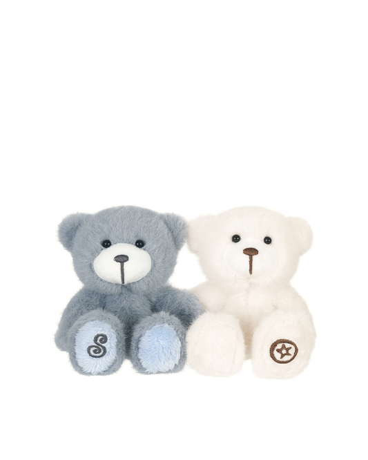 Hug Teddy Bear / White Blue