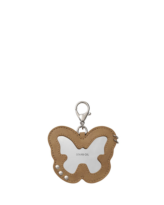 Fleeting Mirror Keyring / Camel
