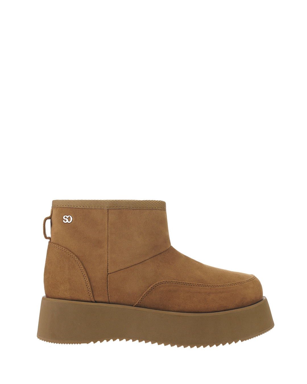 Hatched Winter Short Boots / Camel
