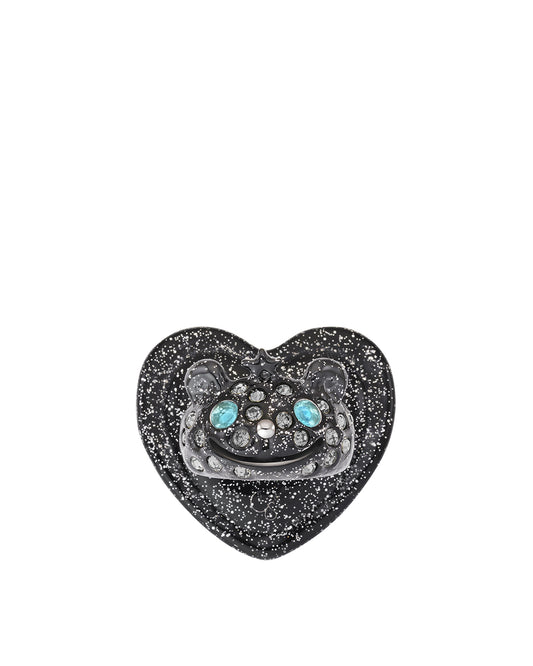 Princess Bear Grip Ring / Glitter Black
