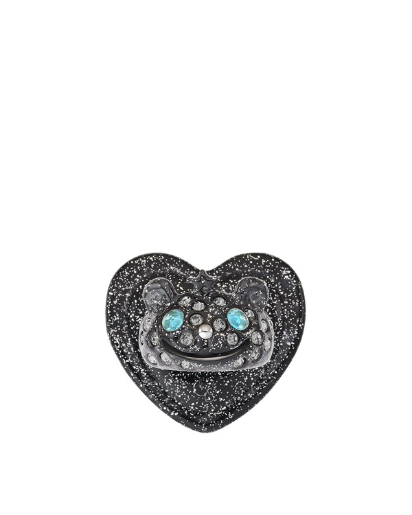 Princess Bear Grip Ring / Glitter Black