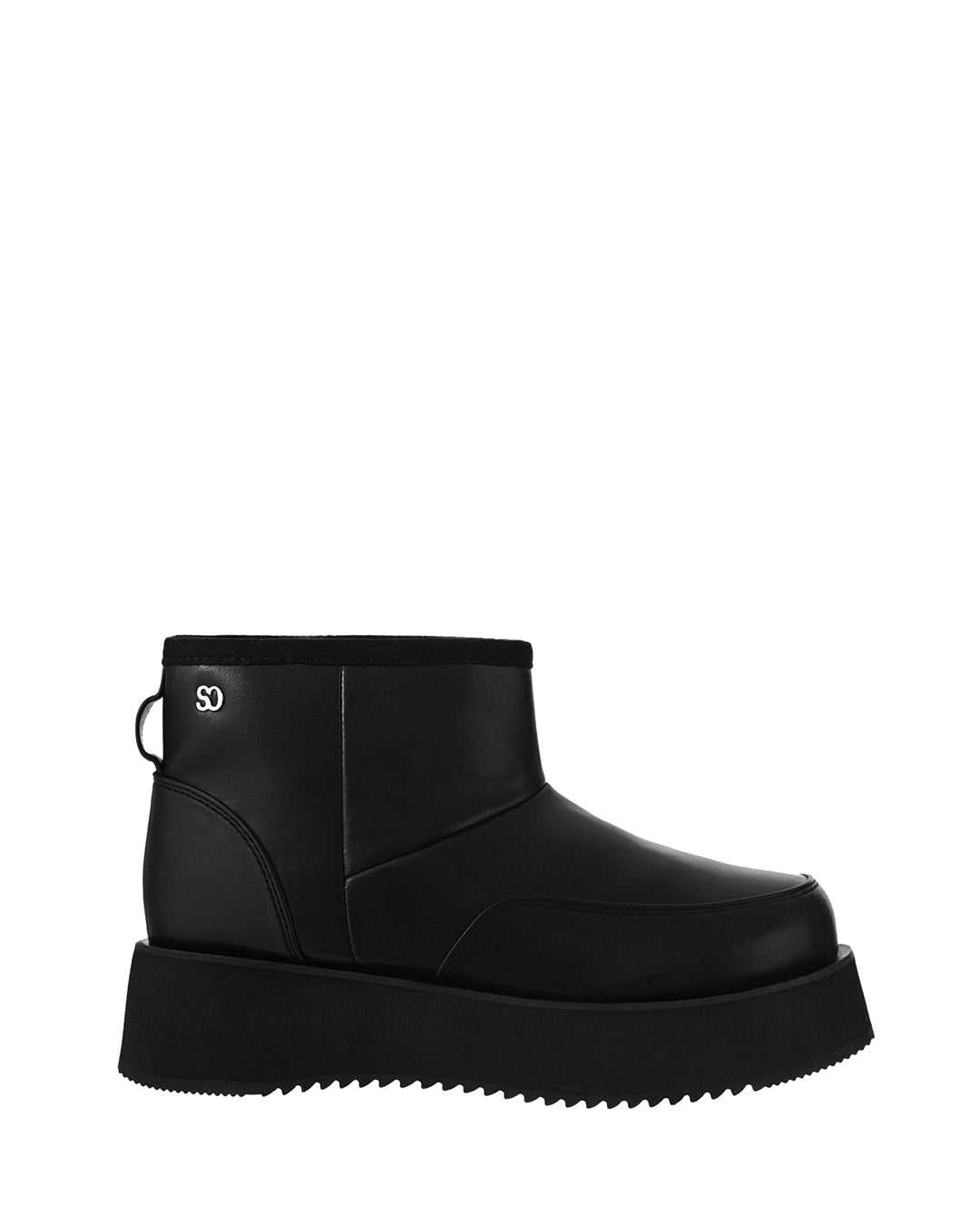 Hatched Winter Short Boots / Black