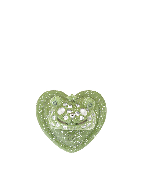 Princess Bear Grip Ring / Glitter Green