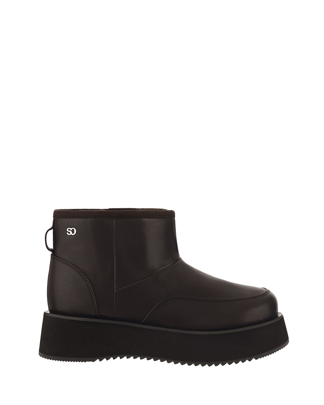 Hatched Winter Short Boots / Marron