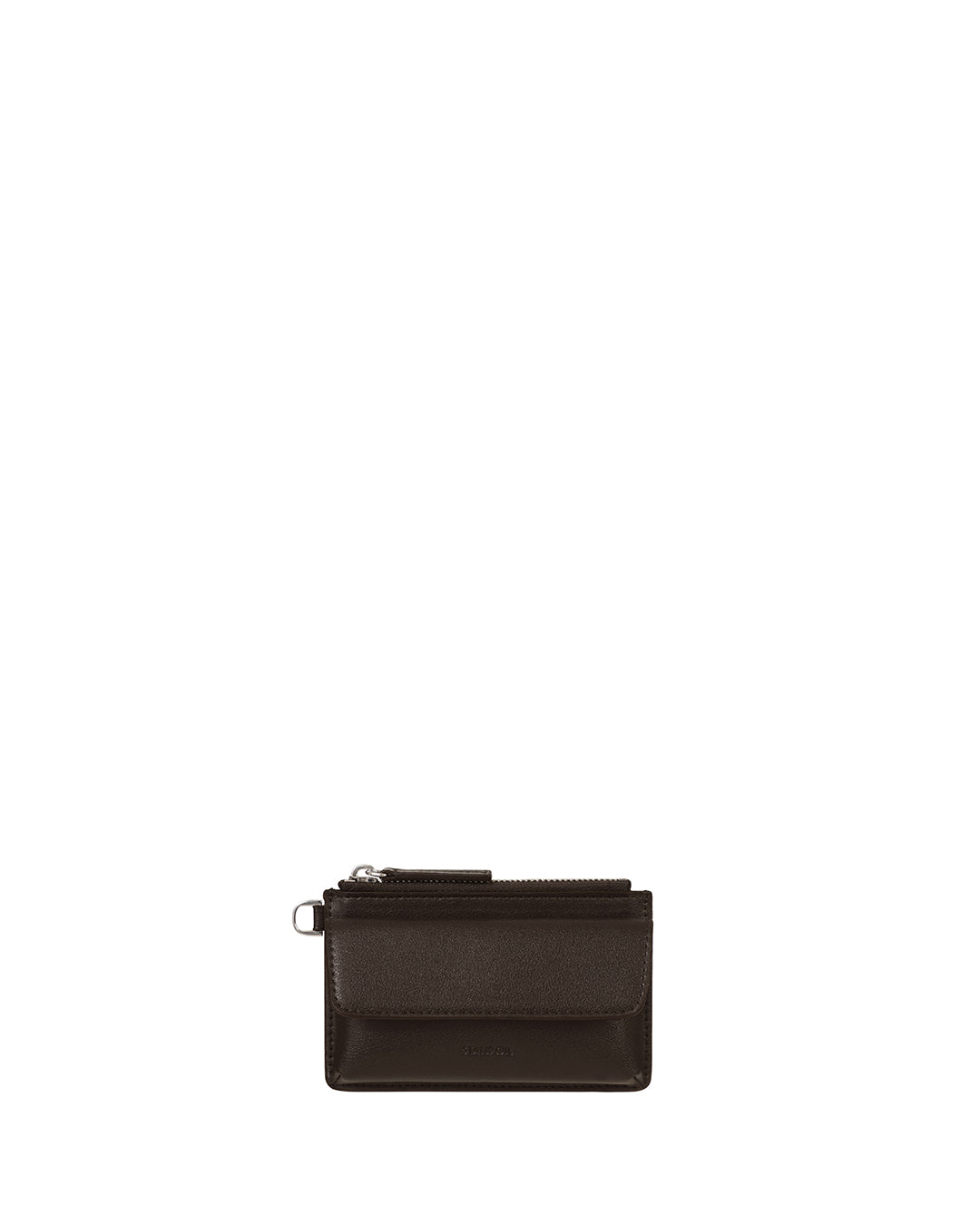 Chubby Zipper Wallet Marron