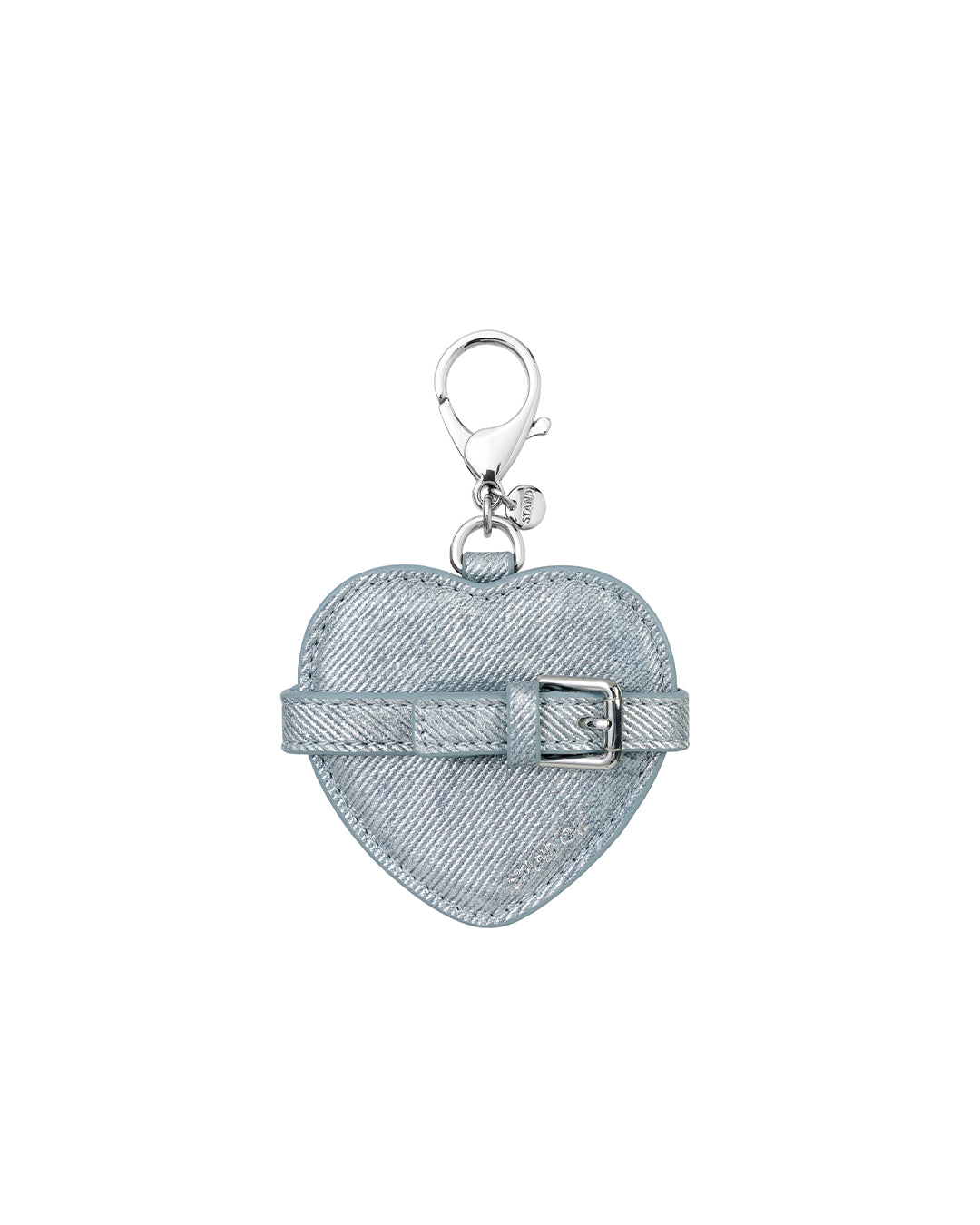 Belted Mirror Keyring Denim