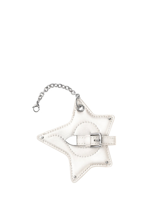 Cosmic Star Keyring / Pearl Cream