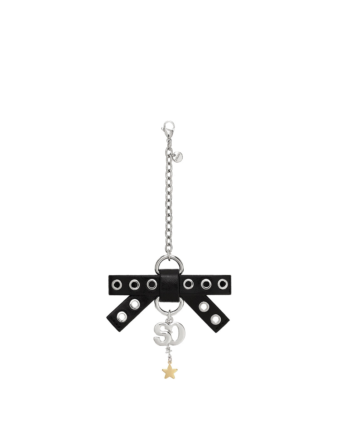 Bow Charm Keyring / Black