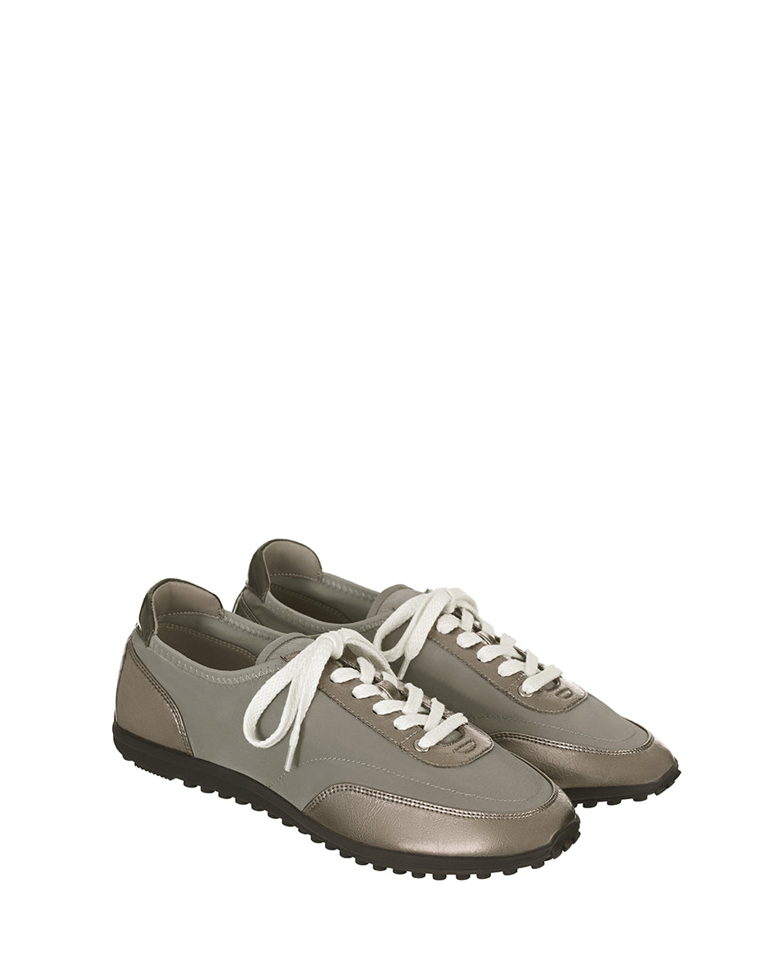 Sophie Flat Sneakers  / Metallic Gray