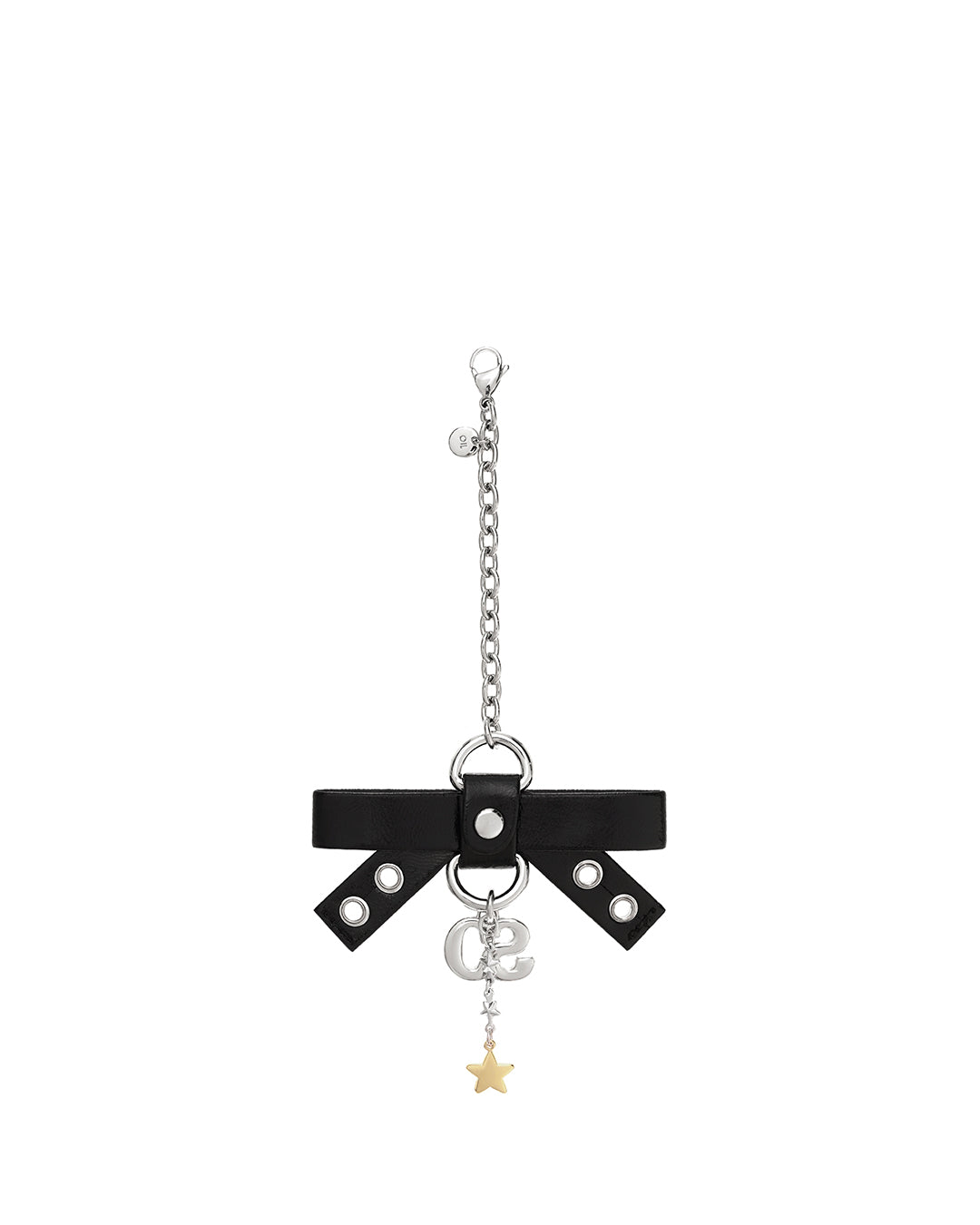 Bow Charm Keyring / Black