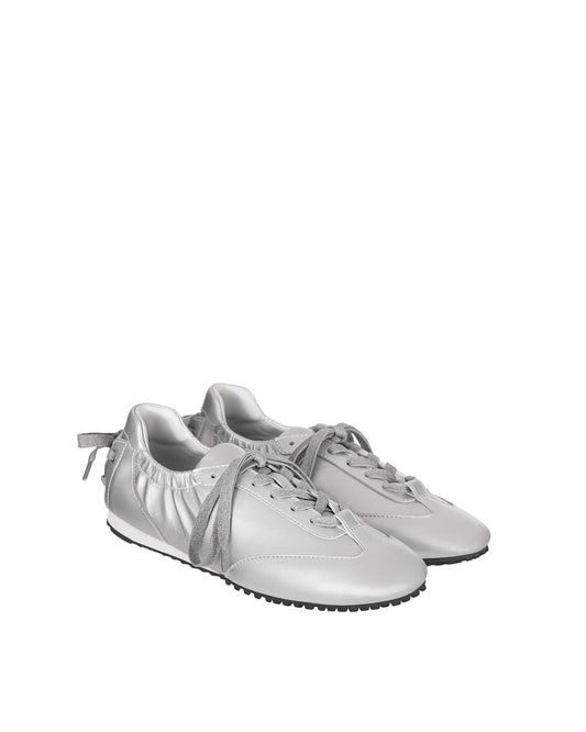 Double Tied Sneakers / Silver