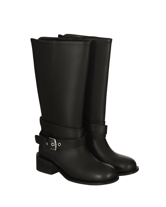 Belted Two Way Boots / Black