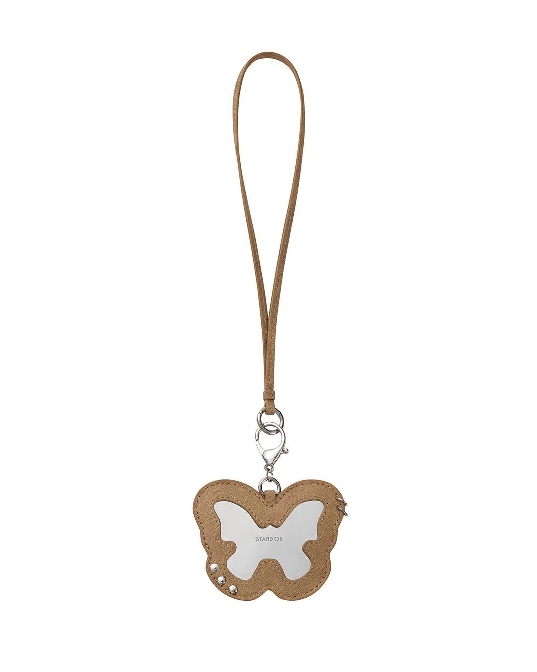 Fleeting Mirror Keyring / Camel