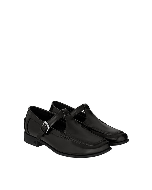 Jane T Strap Loafer / Black