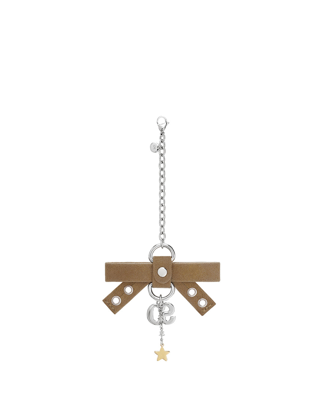 Bow Charm Keyring / Camel
