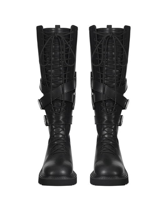 Vering Buckle Boots / Black