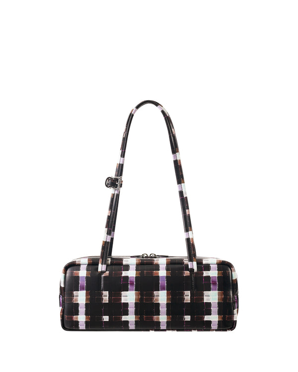 Plaid Baguette Bag / Chocolate Painted Plaid