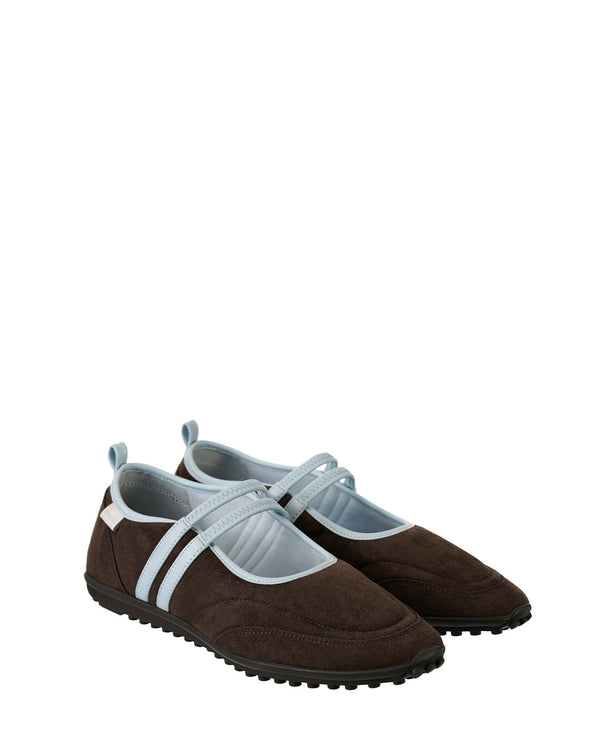 Strap Mary Jane Sneakers / Marron Combi