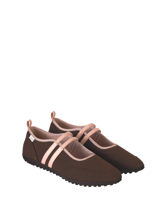 Strap Mary Jane Sneakers / Brown Combi