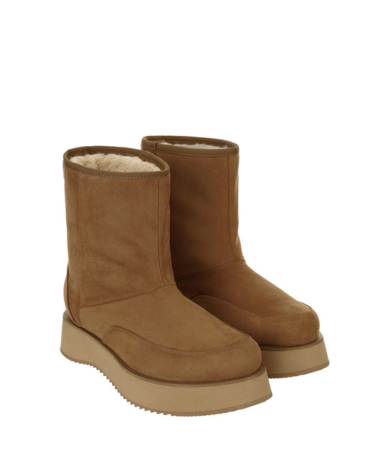 Hatched Winter Boots / Camel