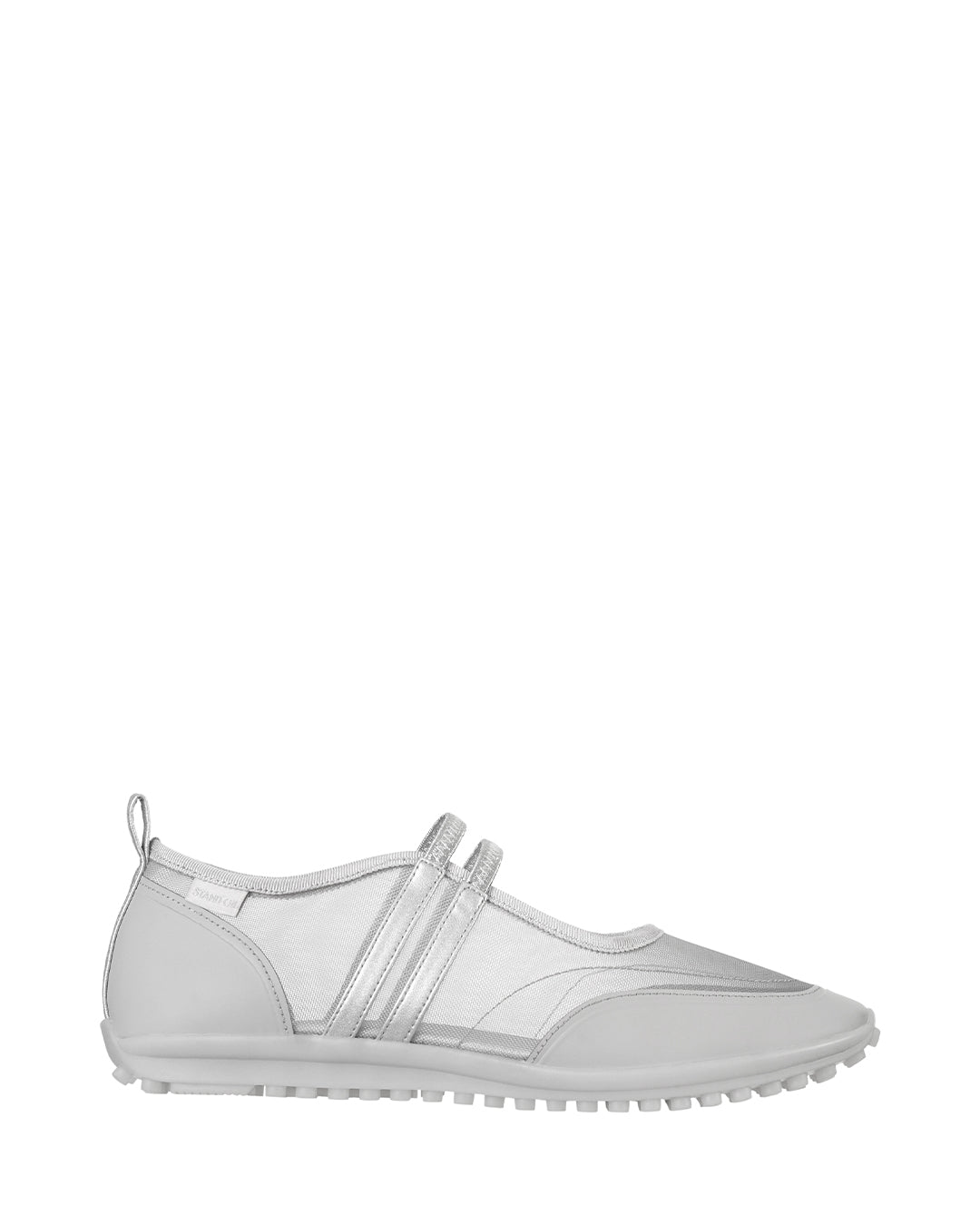 Strap Mary Jane Sneakers / Mesh Silver