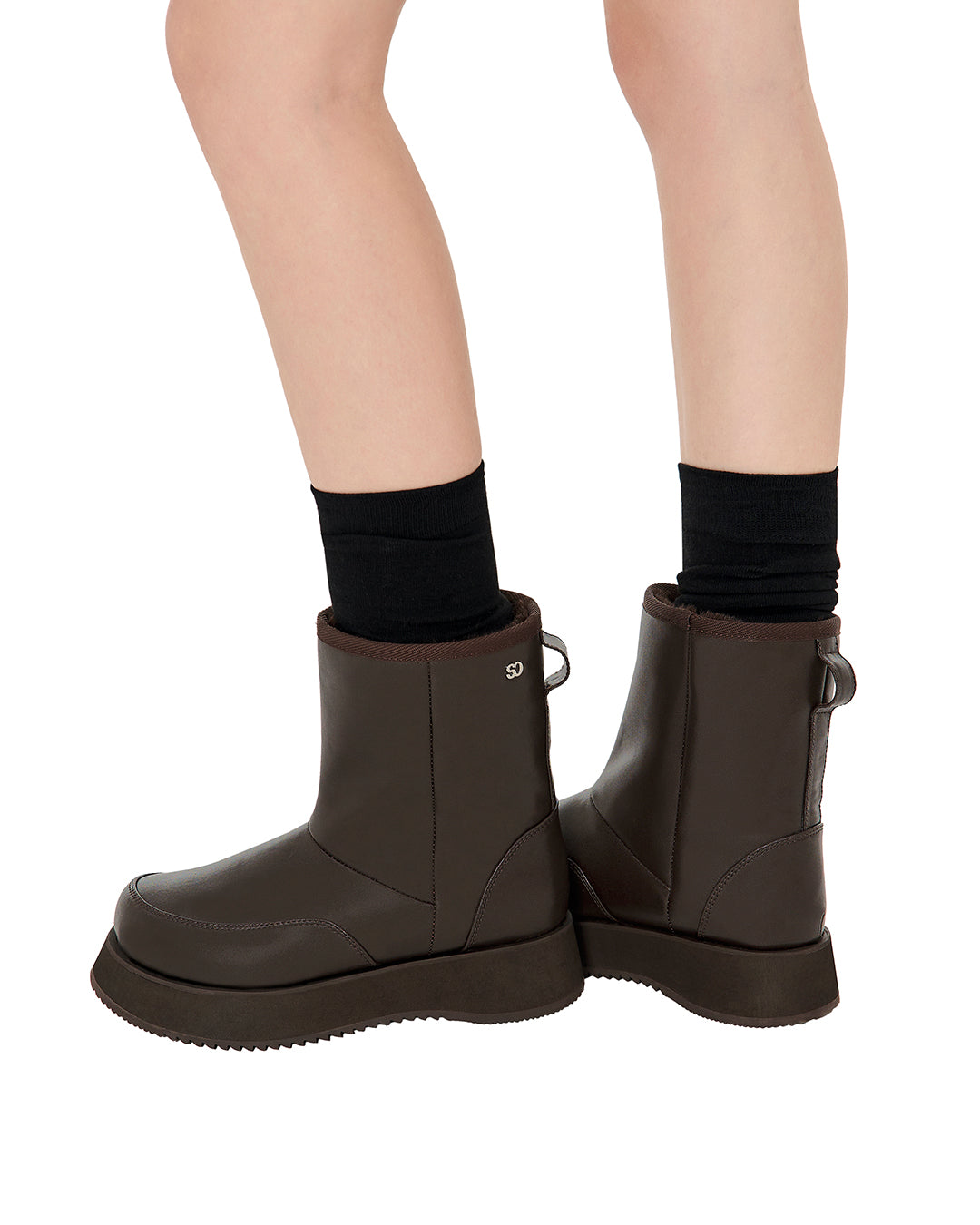 Hatched Winter Boots / Marron